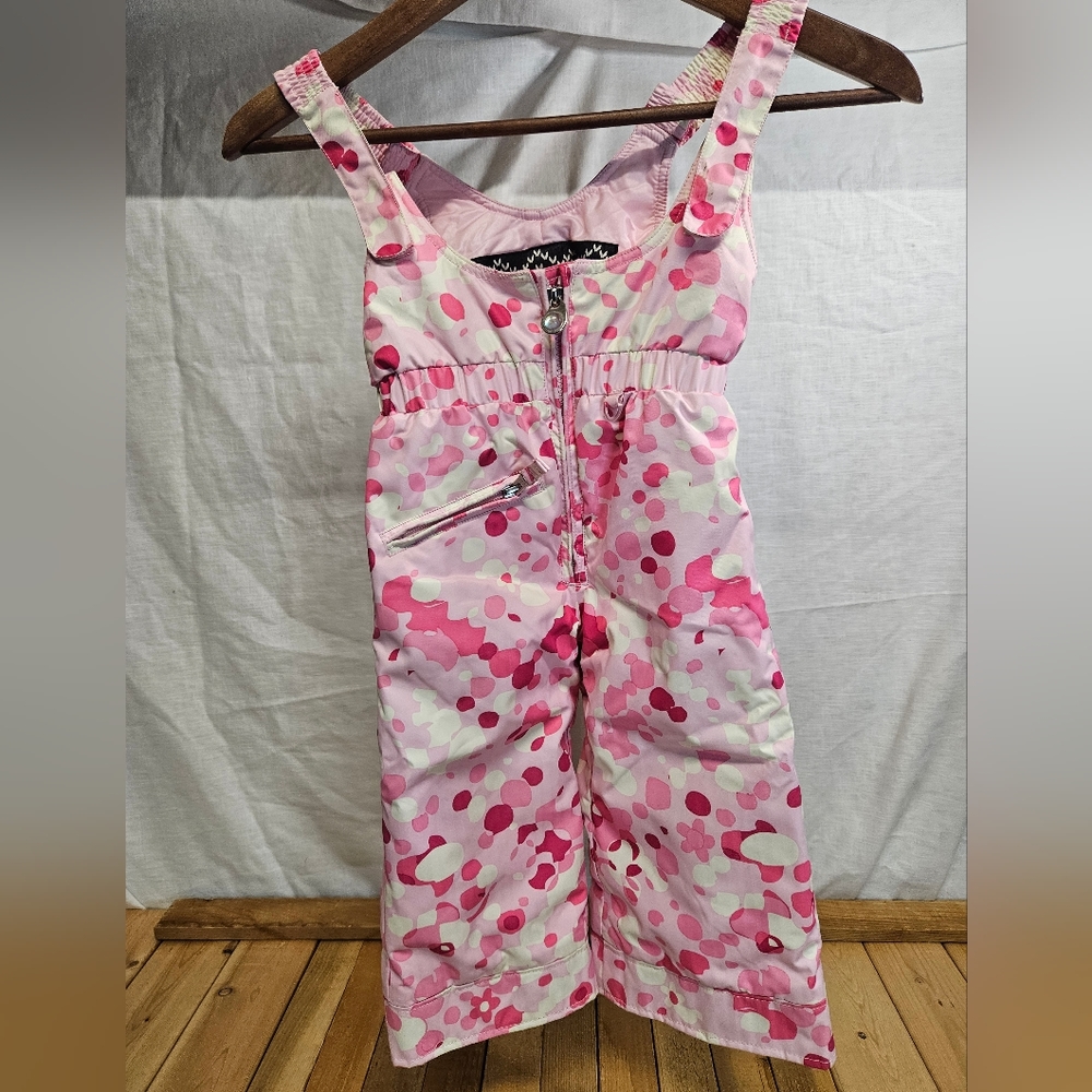 OBERMEYER -SNOVERALL - BIB SKI PANTS - KIDS SIZE 2 - PINK - WINTER -  INSULATED